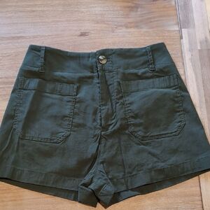 Maeve High Waist Forest Green Shorts